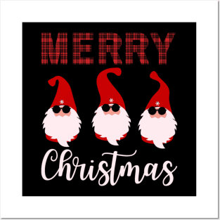 Merry Christmas Gnomes Funny Christmas Posters and Art